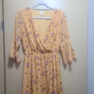 Yellow flowery dress